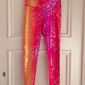 TEREZ balayage FOIL Glitter Shine full leggings S